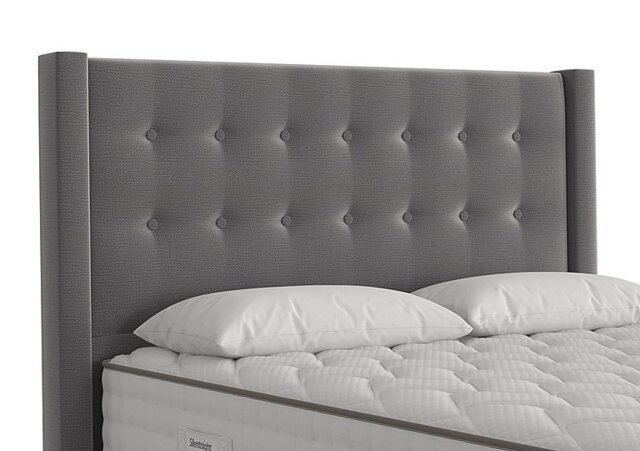 Meadow Floor Standing Headboard - King Size - Luxury Sterling Silver