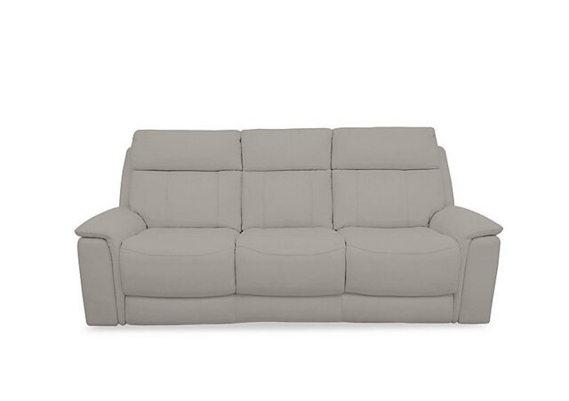 Comfort Story - Chill Leather 3 Seater Sofa - Silver Grey