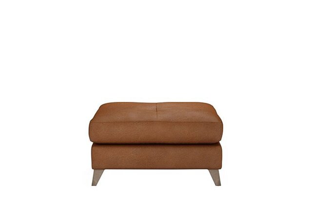 The Lounge Co. - Hermione Leather Footstool - Tobacco