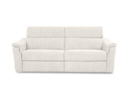Nicoletti - Bella 3 Seater Fabric Recliner Sofa with Headrests and Power Lumbar