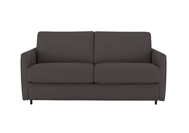 Nicoletti - Alcova 2.5 Seater Leather Sofa Bed with Slim Arms - Torello Grigio Scuro