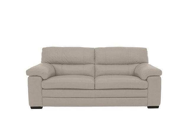 World of Leather - Cozee BV Leather 2.5 Seater Sofa - Silver Grey