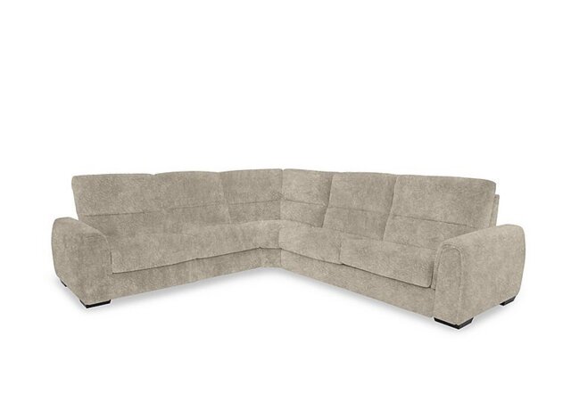 Flex Fabric Large Left Hand Facing Corner Sofa Bed with Power Recliner and Storage Arms - Cream - Sofas and Armchairs - In Time for Christmas