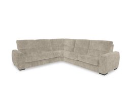 Flex Fabric Large Left Hand Facing Corner Sofa Bed with Power Recliner and Storage Arms - Cream - Sofas and Armchairs - In Time for Christmas