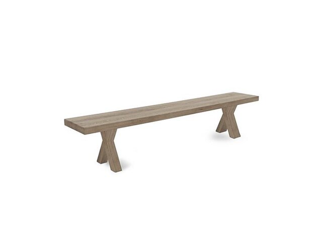 Bodahl - Njord Dining Bench with Wooden X Shaped Legs - 260-cm - Vintage Grey