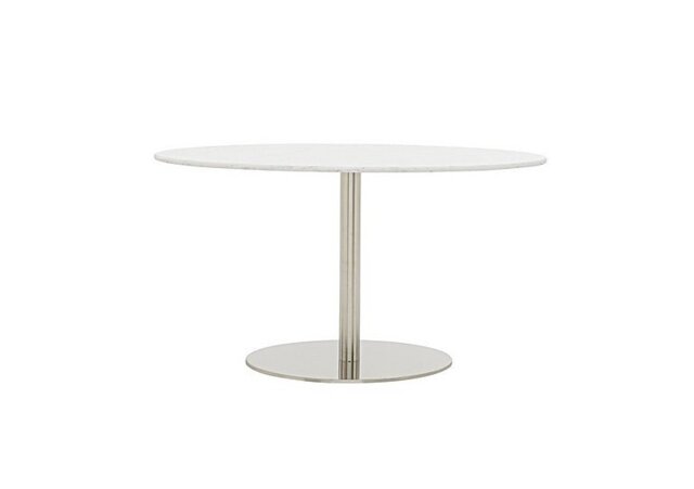 Helsinki Oval Dining Table - 160-cm - Bianco Miami Quartz