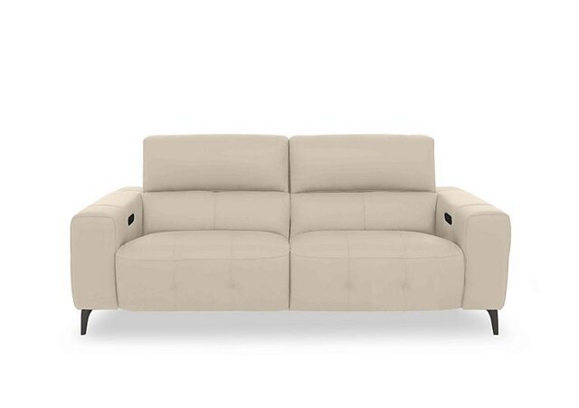 New York 3 Seater NC Leather Power Recliner Sofa - NC Bisque