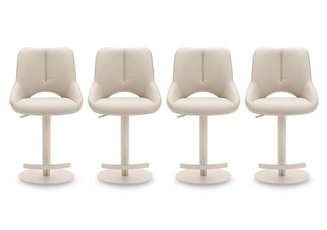 Tino Set of 4 Faux Leather Swivel Bar Stools