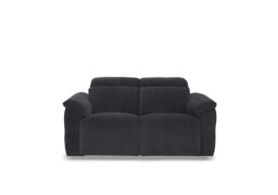 Dolomite 2 Seater Fabric Sofa with Power Recliner - Iron Grey