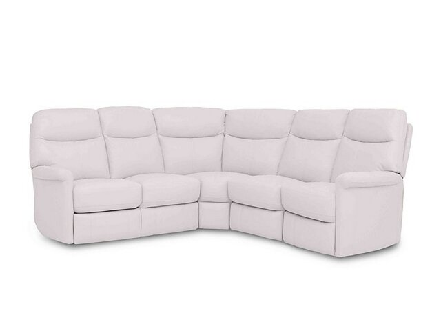 World of Leather - Compact Collection Lille Large Leather Corner Sofa - BV Star White - Sofas and Armchairs
