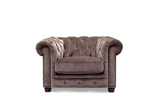 At The Helm - Shackleton Fabric Chesterfield Chair - Antler