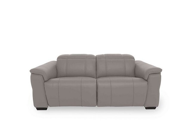 Inca NC Leather 2 Seater Power Recliner Sofa with Power Headrests - Lead Grey