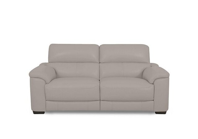 World of Leather - Nova BV Leather 2 Seater Power Recliner Sofa with Power Headrests - Silver Grey