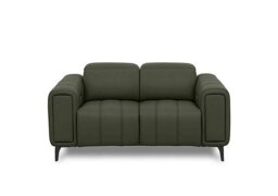 Elphaba Leather 2 Seater Power Recliner Sofa with Storage Arms - Oslo Pine