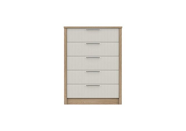 London Bedrooms - Chelsea 5 Drawer Chest with Silver Handles
