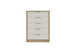 London Bedrooms - Chelsea 5 Drawer Chest with Silver Handles