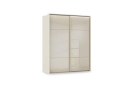 Rauch - Haven 190cm 2 Door Slider Wardrobe with Glass Doors and Lights