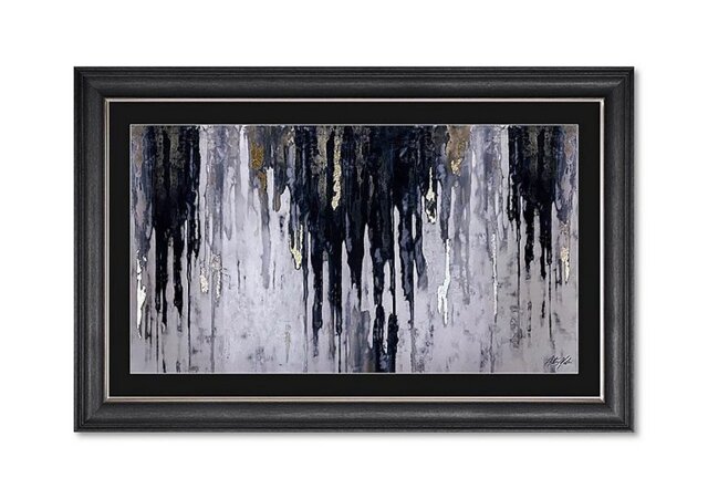 Black Gold Abstract Landscape - Black & Gold