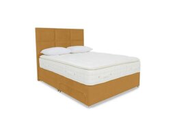Highgrove - Sanctum Nature 2000 Pillowtop 2 Drawer Divan Set with Fytche Headboard - Small Double - Plush Corn
