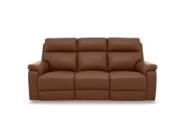 Raven Leather 3 Seater Leather Power Recliner Sofa - Montana Butterscotch
