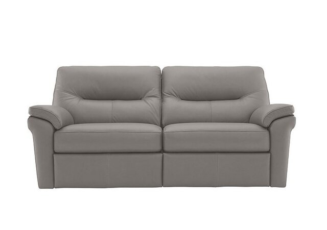 G Plan - Seattle 3 Seater Leather Sofa - No Recliner - Cambridge Grey