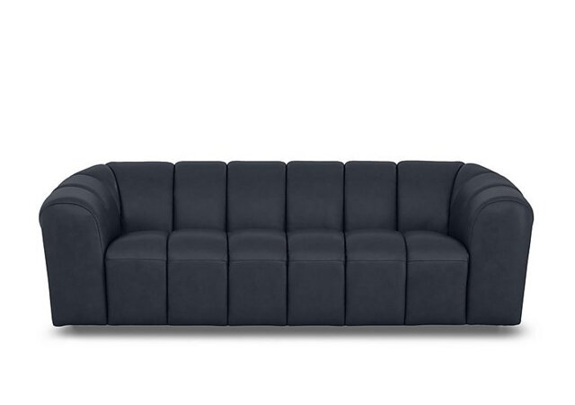 Rhianna 3 Seater Leather Sofa - Montana Navy
