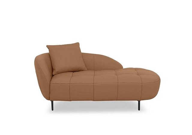 World of Leather - Bridgerton NC Leather Chaise - Pecan Brown