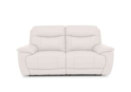 Sloane 3 Seater Leather Power Recliner Sofa - Cotton