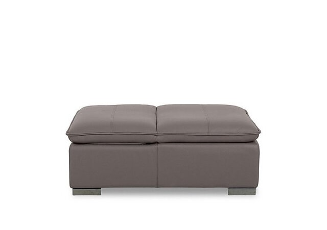 World of Leather - Edison Leather Storage Chair Stool - Elephant