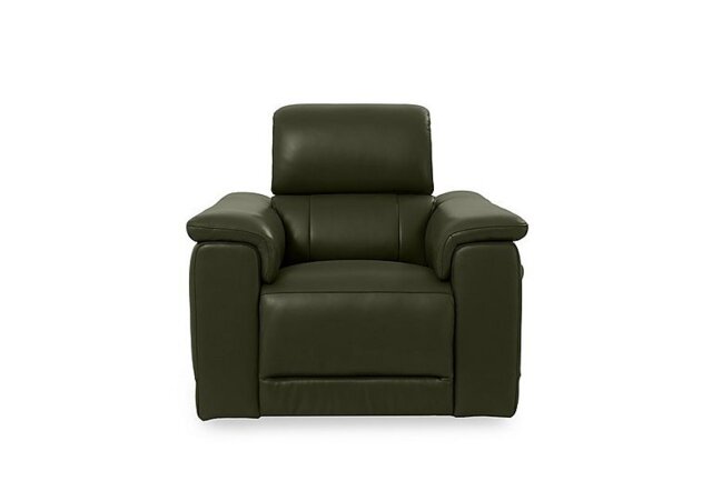 Genius Leather Power Recliner Chair with Power Headrest - Oslo Pine