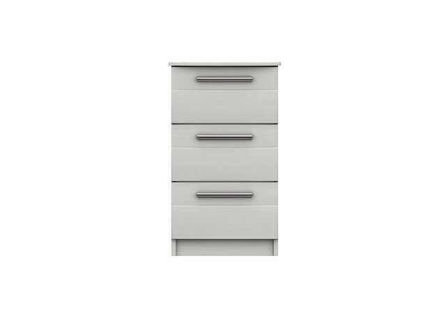 London Bedrooms - Victoria 3 Drawer Bedside Cabinet - White - Bedroom Furniture - In Time for Christmas