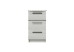 London Bedrooms - Victoria 3 Drawer Bedside Cabinet - White