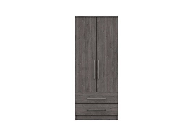 London Bedroomsfriars 2 Door 2 Drawer Wardrobe - Dark Grey Oak