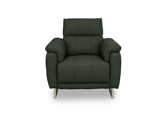 Moet Leather Power Recliner Chair with Telescopic Headrest - Oslo Pine