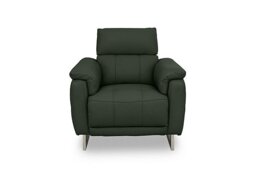 Moet Leather Power Recliner Chair with Telescopic Headrest - Oslo Pine