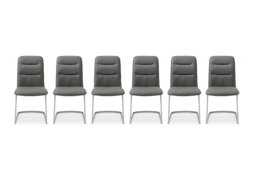 Cashmere Set of 6 Dining Chairs - Charcoal