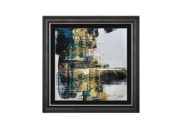 Teal and Gold Abstract II Framed Picture