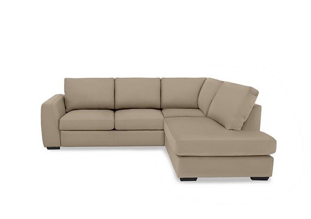 Dinky Leather Right Hand Facing Corner Chaise End Sofa - Barley Cat - Sofas and Armchairs - In Time for Christmas