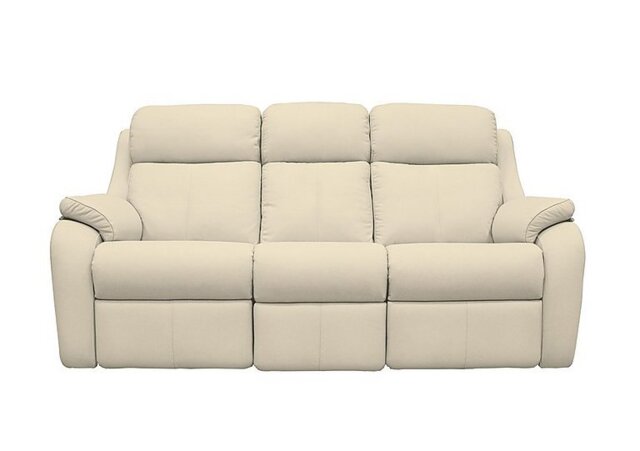 G Plan - Kingsbury 3 Seater Leather Sofa with Manual Recliner - Cambridge Stone