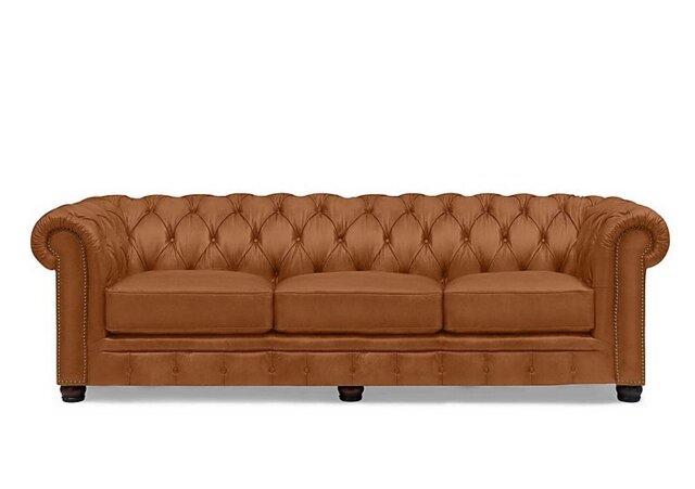 At The Helm - Shackleton 4 Seater Leather Chesterfield Sofa