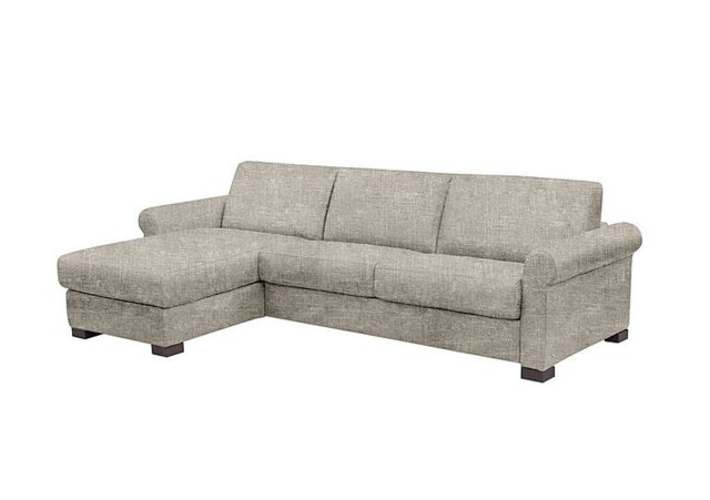 Nicoletti - Alcova 3 Seater Left Hand Facing Fabric Sofa Bed and Storage Chaise with Scroll Arms - Sofas and Armchairs - In Time for Christmas