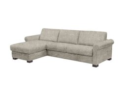 Nicoletti - Alcova 3 Seater Left Hand Facing Fabric Sofa Bed and Storage Chaise with Scroll Arms - Sofas and Armchairs - In Time for Christmas