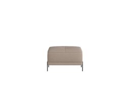 Nicoletti - Theron Fabric Footstool with Titanium Feet - Coupe Nocciola