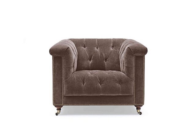 At The Helm - Wallace Fabric Chesterfield Chair - Antler
