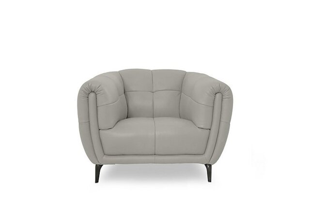 Ideal Home - Sienna NC Leather Chair - Lead Grey