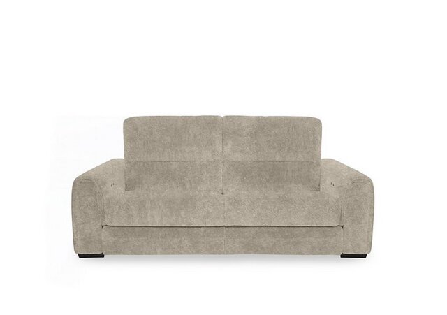 Flex Fabric 2 Seater Power Recliner Sofa with Storage Arms - Cream