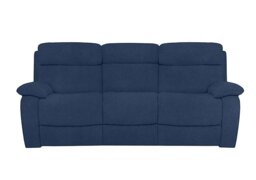Moreno 3 Seater Fabric Sofa with Manual Recliner - Blue