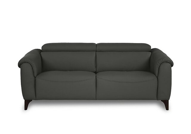 Nicoletti - Nicole 3 Seater Leather Power Recliner Sofa with Power Headrests - Botero Grigio
