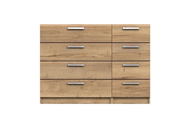 London Bedrooms - Waterloo 8 Drawer Chest - Natural Rustic Oak
