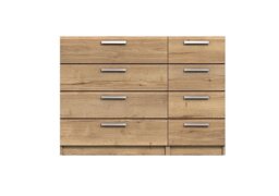 London Bedrooms - Waterloo 8 Drawer Chest - Natural Rustic Oak